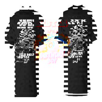 Sister Of The Birthday Boy Monster Truck Birthday Party T-Shirt - Thegiftio UK