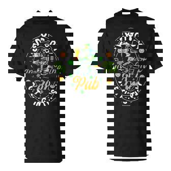 Skeleton Leprechaun Drink Everybody In The Pub Getting Tipsy T-Shirt - Seseable