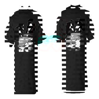 Ski Snowboard Goggles Bunny Ears Skiing Snow T-Shirt - Monsterry