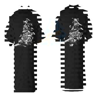 Skull Halloween Skeleton Gun Grim Reaper Sugar Skull Cool Premium T-Shirt - Monsterry