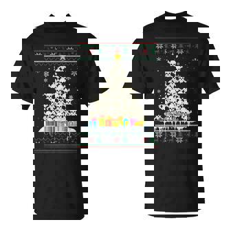 Skulls And Bones Christmas Tree Ugly Christmas Sweater Premium T-Shirt - Monsterry