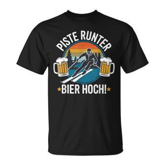 Slope Down Beer High Skier Skiing Winter Holiday T-Shirt - Geschenkecke