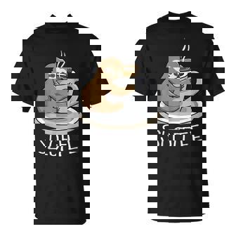 Sloth Sleep At Cup Of Coffee Sloth Sloffee T-Shirt - Monsterry
