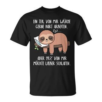 Sloth Women's Sloth Sleep Sloth T-Shirt - Geschenkecke