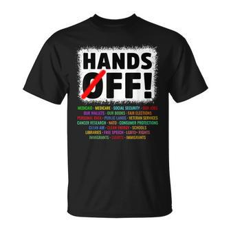 Social Security And Medicare Protest Hands Off Protest T-Shirt - Monsterry