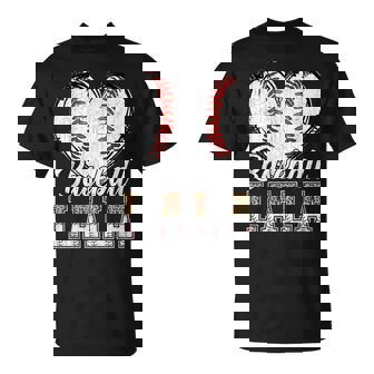 Softball Baseball Lala Heart Leopard Print Mother's Day T-Shirt - Seseable