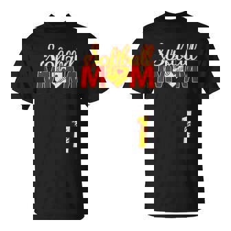 Softball Mom Mother's Day 1 Fastpitch Jersey Number 1 T-Shirt - Thegiftio UK
