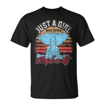 Solo Una Niña Que Ama El Elefante Camiseta unisex - Regaloses