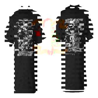 Sorta Merry Sorta Scary Christmas Skeleton Tree Men T-Shirt - Monsterry