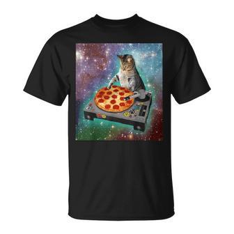 Space Galaxy Universe Cat Pizza Dj Cute Cosmic T-Shirt - Geschenkecke