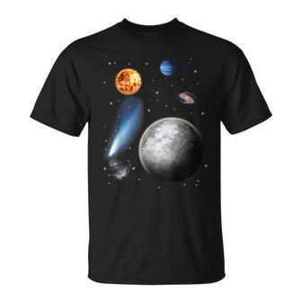 Space Motif Universe Stars Solar System Planets Sun T-Shirt - Geschenkecke