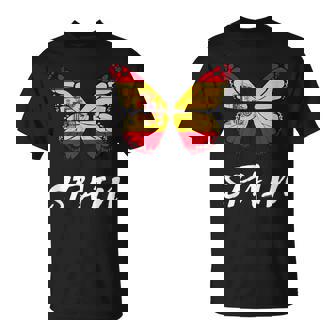 Spain Butterfly Flag España Pride Spanish Roots T-Shirt - Monsterry