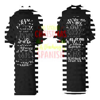 SPANISH TEACHER Christmas Design T-Shirt - Monsterry