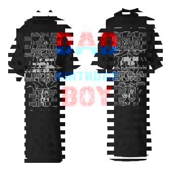 Spider Web Birthday Party Dad Of The Birthday Boy T-Shirt - Thegiftio
