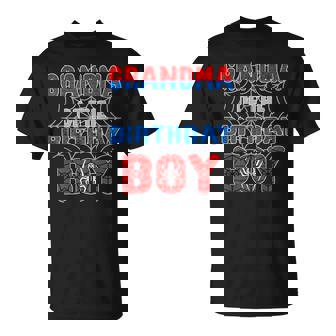 Spider Web Birthday Party Grandma Of The Birthday Boy T-Shirt | Seseable CA