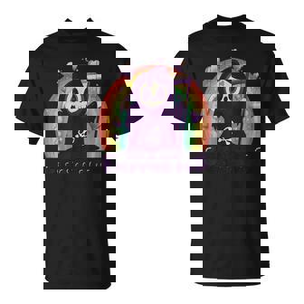 Spoiler Alert Everyone Dies Vintage Rainbow Ghost T-Shirt - Monsterry