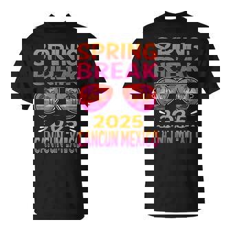 Spring Break Cancun Mexico 2025 Sunglasses Retro Beach Vacay T-Shirt | Mazezy