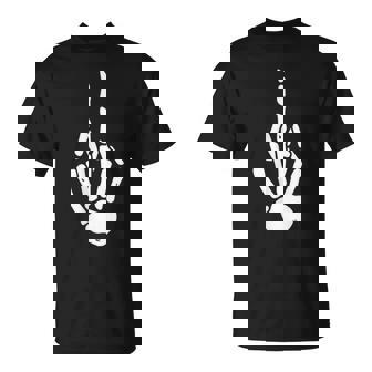 Squelette Main Doigt D'honneur Poche Squelette Os Baise Off T-Shirt - Cadeauxyz