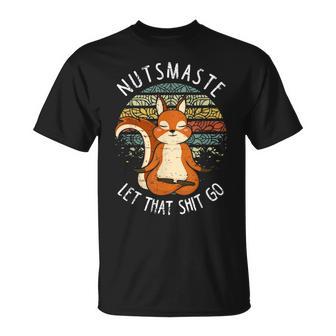 Squirrel Nutsmaste Yoga Meditation Retrointage T-Shirt - Geschenkecke