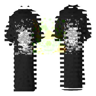 St Patrick's Day Irish Ramen Cats Cute Anime Girls T-Shirt - Thegiftio