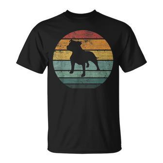 Staffordshire Bull Terrier Staffy Perro Raza Retrointage Camiseta unisex - Regaloses