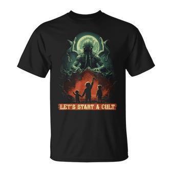 Lets Start A Cultintage Cosmic Horror Cthulhu Cult T-Shirt - Geschenkecke