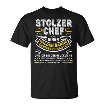 Stolzer Chef Einer Genialen Chaos Gang Saying T-Shirt - Geschenkecke