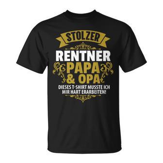 Stolzer Pensioner Papa Grandpa Retirement Pension T-Shirt - Geschenkecke