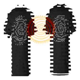 Sun Spiral Paleo Petroglyph Sun Premium T-Shirt - Monsterry