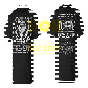 Sunflower Blessed To Be Called Mom Memaw And Great Memaw T-Shirt - Monsterry