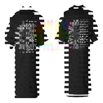 Sunflower Kindness Equality Inclusion Diversity Love T-Shirt - Thegiftio UK