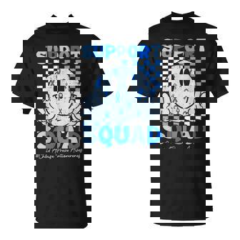 Support Squad Child Abuse Prevention Awareness Smile Face T-Shirt | Mazezy