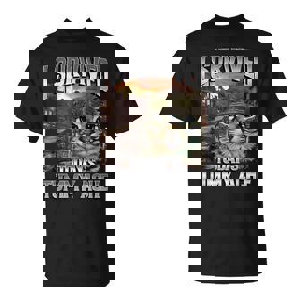 I Survived Today's Tummy Ache Groovy Cat T-Shirt - Thegiftio UK