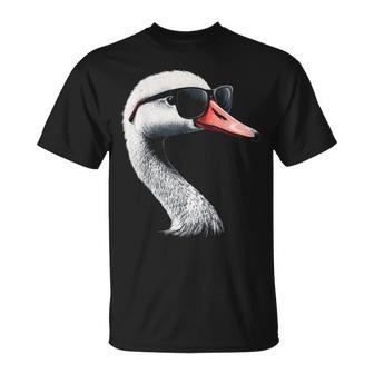 Swan Bird Graphic Animal Illustration Sunglasses Swan T-Shirt - Geschenkecke