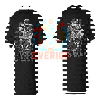 Swedish Dala Horse Scandinavian Traditions Sverige Sweden T-Shirt - Monsterry