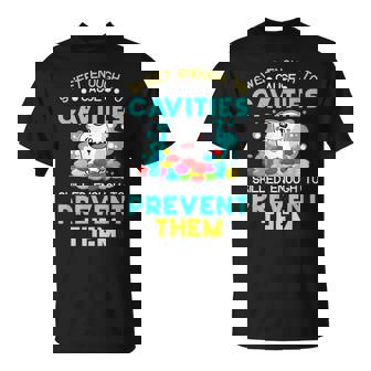 Sweet Lollypop Tooth Decay Cavity Dental Hygiene Dentist T-Shirt - Monsterry
