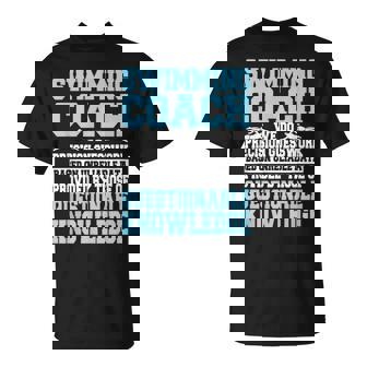 Swim Coach Professional Instructor Swimming Lesson Teacher T-Shirt - Monsterry