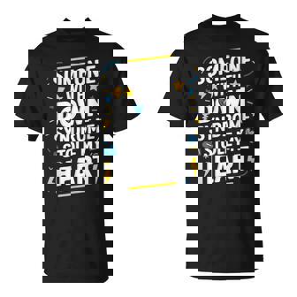 T21 Down Syndrome Support Squad Accessories -Adults Black Small V-Neck Classic Fit Short Sleeve AwarenessSupport Heart Pattern Down Syndrome Awareness T-Shirt - Monsterry