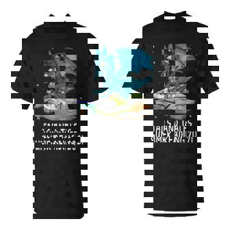 Tails And Tales Summer Reading 2021 Librarian Library Dragon T-Shirt - Monsterry