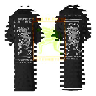 TamTamTees I Beg To Differ Frog Japanese -Adults Cotton Blend T-Shirt - Monsterry