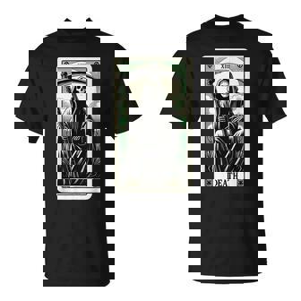 Tarot Card Death XIII Satanic Goth Halloween Grim Reaper T-Shirt - Monsterry