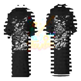 Taylor Primer Nombre I Love Taylor Girls Groovy Birthday Y2k Camiseta unisex - Regaloses
