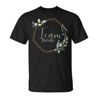 Team Bride Stag Night Bride Eucalyptusert Boho T-Shirt - Cadeauxyz