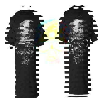 Tête De Mort Avec Palmiers Crâne Sugar Skull Plage S-Xxxl T-Shirt - Cadeauxyz