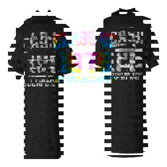 Tie Dye Class Of 1975 Reunion 50 Year Alumni High School T-Shirt | Mazezy