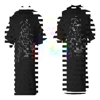 Tie Dye JESUS Abstract Face Shirt Face Jesus Christ Lines 3 T-Shirt - Monsterry