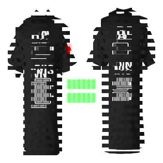 Tired Dad Low Battery Twins Full Charge T-Shirt - Thegiftio UK