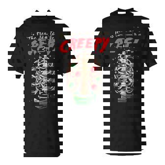 Tis The Season To Be Creepy Skeleton Tree Xmas T-Shirt - Monsterry