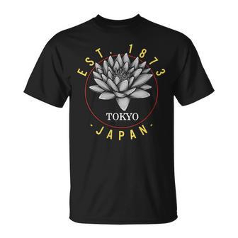 Tokyo Japan Lotus 1873 Kanji Souvenir Japonais Deoyage T-Shirt - Cadeauxyz