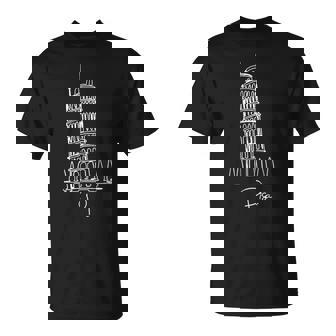 Torre Inclinada De Pisa Orgullo Italiano Italia Camiseta unisex - Regaloses